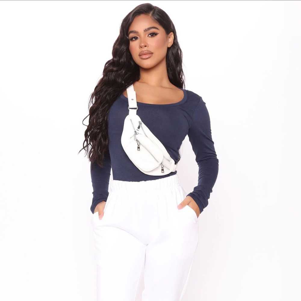 Navy Long Sleeve Top